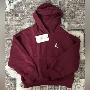 Jordan Maroon Hoodie with White Emblem